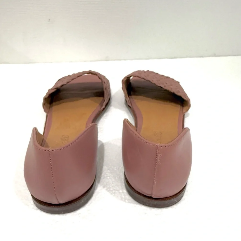 Madewell The Kinsley d'Orsay Flat Shoes in Woven Leather Women Size 8 Pink Nude - Picture 7 of 9
